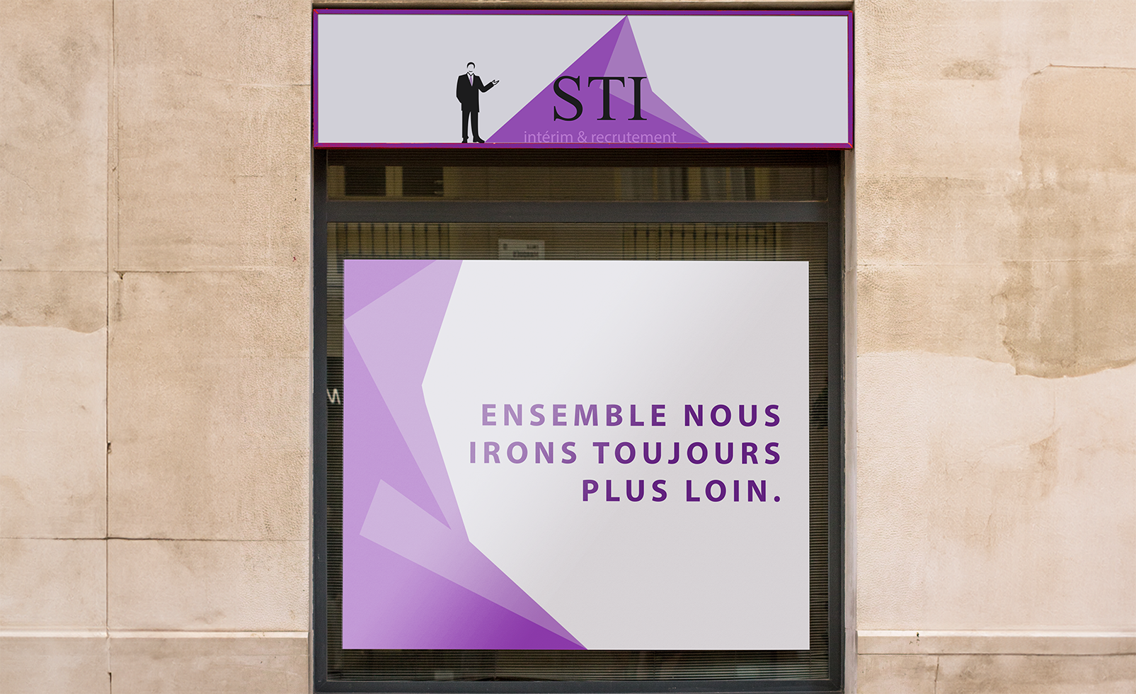 agence STI intérim-vitrine-exterieur